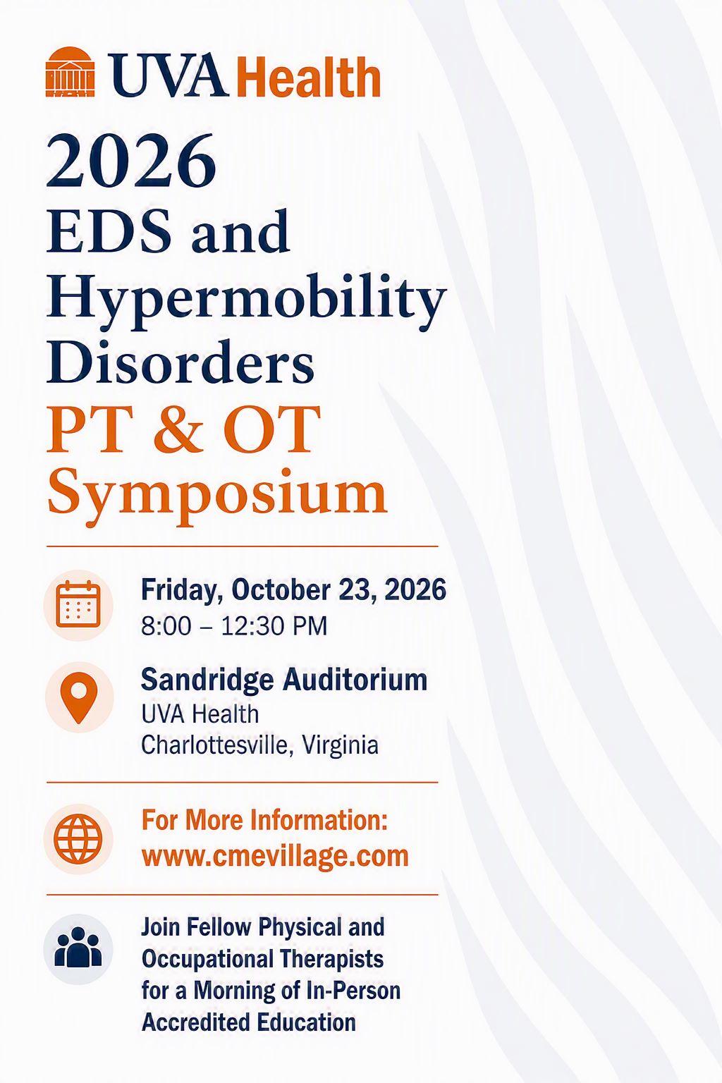 2026 EDS and Hypermobility Disorders PT & OT Symposium Banner